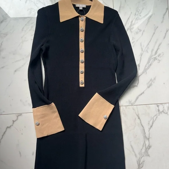 J Crew - Ribbed polo sweater-dress with jewel buttons - Picture 6 of 10